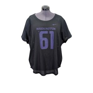 Nike Washington Huskies Womens XXL Mesh Shirt Purple Black Athletic Top